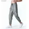 Men's Pants Mens Silver Laser Glitter Jogger Sweatpants Causal 70s Disco Dance Party Pants Men Stage Prom Halloween Cosplay Trousers Male YQ240108