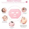 Rose Quartz Face Mask Cold Therapy Skin Care Tools Cooling Massager Wrinkle Removal 100% Natural Jade Crystal Sleep 240106