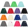 Unisex Designer Amis Sweater men Women's Korean Fashion A Heart Pattern Round Neck Knitwear sweatshirts Luxury Brand Lover A-line lululi8 Small Red Heart Sweater