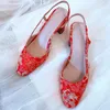 Сандалии BLXQPYT Zapatos De Mujer, 2024 г., женские свадебные туфли из натуральной кожи на высоком каблуке с круглым носком, большие размеры 44, 45, 46, 22-29