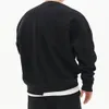 Sweats à capuche à col rond pour hommes, style paresseux chaud, pull ample, épaules tombantes, sweat à capuche vintage décontracté sans chapeau, couleur unie, 240108