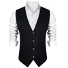 Men's Vests Casual Vest Slim Fit Western Cowboy Sleeveless Jacket V-Neck Motor Cycling Prom Faux Suede Waistcoat Social Men Clothing