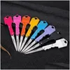 Keychains Lanyards Self Defense Designer Knife Keychain Mini Pocket Knives Stainless Folding Key Chain Outdoor Cam Hunting Tactica Dhsvr LL