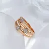 Clusterringen JULYDREAM Multi Layer Hollow Match Volledige Zirkoon Ovaal 585 Goud Kleur Voor Vrouwen Trendy Sieraden Persoonlijkheid Met Accessoires