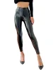 Nahtlose Damen-Leggings aus glänzendem Lackleder, figurbetonte Bleistifthose mit hoher Taille, Faux-Latex, Stretch-Wet-Look-Hose