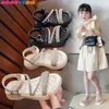 Zomer Baby Kid Flats Mode Feestjurk Strandschoenen Buiten Peuter Strass Zachte zool Meisjes Prinses Sandalen Veelzijdig 240108