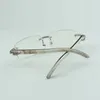 Natürliche Hybrid-Büffelhörner-Brille 3524012 Luxus-Designer-Brille mit mittelgroßen Diamanten, Rahmengröße 56 – 18 – 140 mm