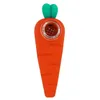 Carrot Shape Silicone Smoking Hand Pipes With glass hole filter bowl Portable Hookahs Bong Water Bubbler Pipe Smoking Accessories