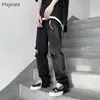 Été déchiré jean hommes droit en détresse Denim pantalon adolescents rétro Style coréen ligne de fourrure trou Street Wear surdimensionné S-3XL BF 240108