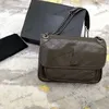 مصمم فاخر نيكي سلسلة متوسطة الكتف حقيبة متوسطة شمعية تسوق اليدين محفظة حقيبة محفظة