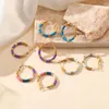 Boucles d'oreilles créoles couleur bonbon, cercle en résine, demi-cercle coréen en forme de C rond en acrylique, bijoux tendance, cadeaux, 2024