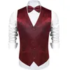 Gilets pour hommes Mode Hommes Paillettes Gilet Discothèque Bal De Mariage Costume Gilet Noeud Papillon Mouchoir Boutons De Manchette Chanteurs Artistes Hauts