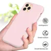 Mobiltelefonfodral Original Liquid Silicone Luxury Case för Apple iPhone 11 12 13 14 Pro Max Mini 7 8 6 Plus XR X Xs Max 5 SE -stötsäker Case Coverl240105