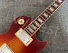 Lvybest Electric Guitar Satin Finished Cherry Burst One Piece Mahogany BodyAnd Neck Maple Board Fret Nibs Chrome Parts No Pickg