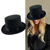 Berets Vintage Solid Color Hat Magician Costume Cosplay Halloween Props Party Supplies Gentleman Ringmaste Role Play Men Women