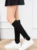 Women Socks All Seasons Wool Solid Mid Length Stockings Warm High Quality Ladies Girls Street Fashion Casual Long
