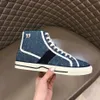 Designers Tênis 1977 Sneaker Canvas Luxurys Sapato Bege Azul Lavado Jacquard Denim Mulheres Sapatos Ace Borracha Sola Bordado Vintage Casual Sneakers N Hygt548782