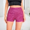 Vrouwen Shorts Sexy Vrouwen Shining Lovertjes Rave Een Lijn Mid-Taille Casual Losse Mini Korte Broek Mujer Glitter Clubwear Avondje Uit