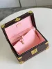 Coffret Tresor 24 كيس منظم يحمل رسائل أو مجوهرات أو غيرها من الكنوز الصغيرة الزوايا المعدنية ، وقم بالجلد المقوى مع صناديق تخزين المسار المسامير