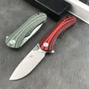 Knife HUAAO Red/Green G10 Handle Pocket Folding Knife 8Cr13MoV Drop Point Blade Tactical Self Defense Utility Fruit Knives Hand Tool