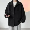 Мужские куртки, корейская версия, шерстяное пальто, осенне-зимняя куртка со свободным воротником, повседневная модная универсальная работа большого размера