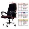 Kontorsstol Cover Elastic Printed Rotating Armest Lifting Computer Chair Seat Cover Anti-Dirty avtagbar tvättbar slipcovers 240108