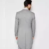 Men's Suits 2024 Classic Men Grey Long Tailcoat Wedding Groom Tuxedos Tailor Made Morning Dinner Groomsmen Fromal Party 3 Pieces