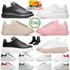 High Quality Flat Lace Up Casual Shoes Oversized White Black Designer Cyan Pink Espadrilles Men Women Leather Trainers Sneakers Outdoor Walking Runner