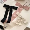 Vintage Overlength Satin Bow Hair Clip Trend Long Ribbon Hairpins Barrettes For Women Girl Hair Accessories Wedding Jewelry