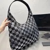 Sac Hobo grande capacité fourre-tout femmes sacs à main paillettes aisselles sacs à bandoulière Patchwork couleur fermeture éclair sac à main argent métal lettre chaîne sangle