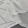 handkerchief White soft 100% cotton Wedding Handkerchief Elegant Embroidered crochet lace For Bridal Hankies 240108