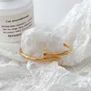 Designer Cartres Bangle Kajia Diamondless Nail Bracelet with Open Style Colorless 18k gold 18 K Gold Ins Hand Jewelry 4B02