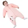 Baby ner sovsäckar vinter pyjamas tjock varm fodrad långärmad sömnsäckar spädbarn bärbar sängkläder filt barn hemkläder 240108