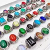 Cluster-Ringe 5 / 10 teile / los Vintage Böhmischer Stein für Frauen und Männer Opal Fingerring Legierung Schmuck Party Geschenk Zubehör Großhandel