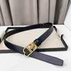 Fashion Classic Women Designers Designers ceintures pour femmes hommes authentiques Lettre décontractée en cuir lisse Largeur de ceinture de boucle 3,5 cm