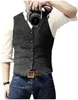 Gilet da uomo blu monopetto in misto lana gilet da uomo gilet di jeans denim giacca slim fit casual formale business 240106