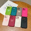 휴대폰 케이스 Fine Hole Coffee Love Shopproof Soft Phone Case for iPhone 15 14 13 12 11 Pro Max Plus Candy Liquid Silicone 백 범퍼 Coverl240105