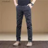 Мужские брюки Harajuku 2023 Новые мужские повседневные брюки Летние эластичные хлопковые эластичные тонкие костюмы Элегантные деловые офисные брюки Брюки для бега YQ240108