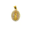 Collane con ciondolo Moda Collana ovale cattolica di Gesù Placcato in oro Zircone Neon Smalto Gioielli Fai da te Accessori per amuleti