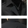 Brand Clothing Men High-grade Pure Cotton Business Windbreaker Coat/Men Slim Fit Leisure Trench Jackets Plus Size S-3XL 240108