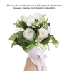 Decorative Flowers Artificial Bride Holding Western Wedding Bridal Bouquets Pography Style Forest Roses Dried Weddings