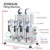 ZONESUN bureau semi-automatique vide liquide parfum bouteille d'eau flacon Machine de remplissage ZS-YTZL500