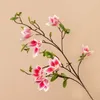 Dekorativa blommor konstgjorda magnolia riktiga beröring falska blommor grenar hem trädgård el fester bröllop bord arrangemang dekorera