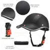 自転車野球帽子ヘルメットモトクロスエレクトリックバイクABSレザーサイクリング安全ヘルメット大人男性向けの調整可能なストラップ付き240106