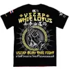 Vszap-Camiseta de algodón transpirable para hombre, estilo boxeo tailandés, Lotus, manga corta, deporte de combate MMA, artes marciales, Camping, cuello redondo