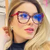 Okulary przeciwsłoneczne TR90 Cat Eye okulary kobiety w stylu Gogle komputera Vintage Ogółem podwójnym kolorem optycznym przeciw niebieskim światłem