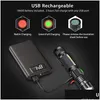 Lanternas Tochas 8000Lm USB Lanterna Recarregável Super Brilhante Magnética Led Tocha com Cob Sidelight Um Clipe de Bolso Zoomable para C Dhfp1