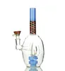 8.5" Water Pipe with Reversal Art Neck Hookah Rolling Paper Shisha for glass water pipe glass bong