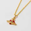 2024 مصمم Xitai Queenjewellery Netclaces Vivienne Love Pendant Pendull Paint Small Saturn Necklace Light Light Luxury Qingdao