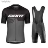 Wielrenshirtsets Giant Team 2023 Fietsen Zomer Heren Outdoor Fietskleding MTB Rijden Ropa Ciclismo Maillot Korte mouw Wielrenshirt SetL240108